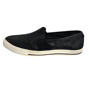 Lauren Ralph Lauren Jinny Woven Slip-On Black Sneakers